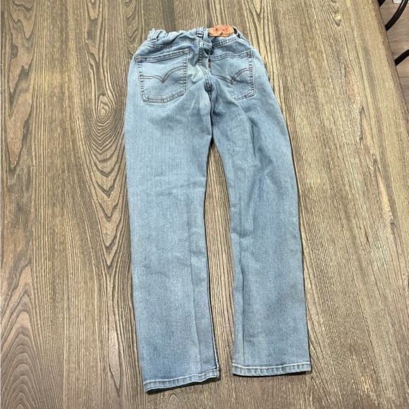 Levis Jeans Boys Straight Leg Mid Rise Light Wash Cotton Denim Blue Size 12 - Picture 6 of 9
